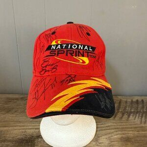 National Sprint Car Tour Hat In Red W/ 18+ Autographs